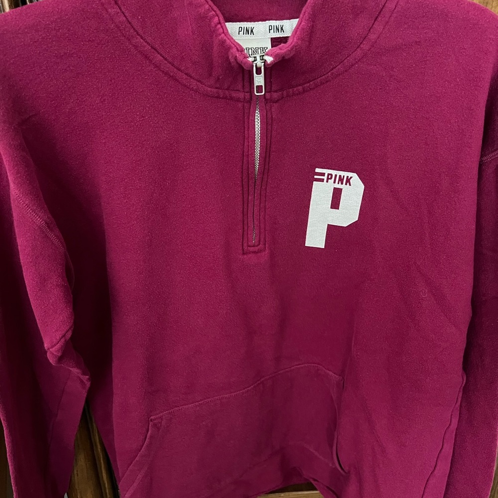 Victoria's Secret PINK Sweatshirt | Size: L | Color: Burgundy | Gently Used